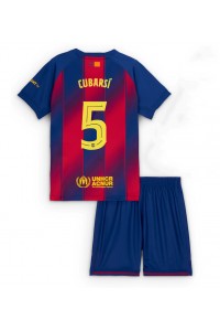 Barcelona Pau Cubarsi #5 Jalkapallovaatteet Lasten Kotipeliasu 2025-26 Lyhythihainen (+ Lyhyet housut)
